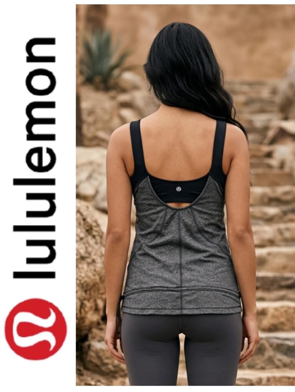 lululemon athletica Women's Charcoal Scoop-Back Workout Tank